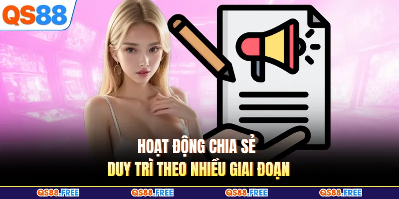 Đại Lý QS88 4 Hoạt động chia sẻ duy trì theo nhiều giai đoạn